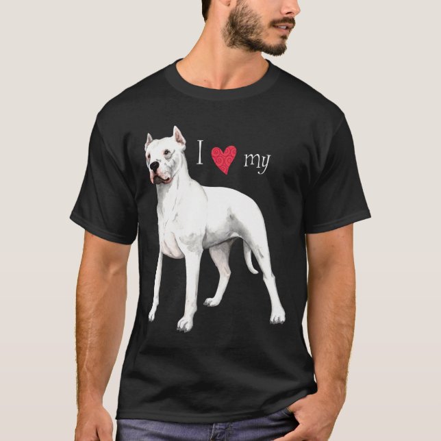 Camiseta Amo mi Dogo Argentino (Anverso)