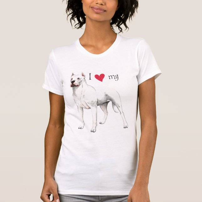 Camiseta Amo mi Dogo Argentino (Anverso)