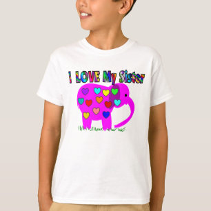Camiseta Amo mi ELEFANTE ROSADO de la HERMANA