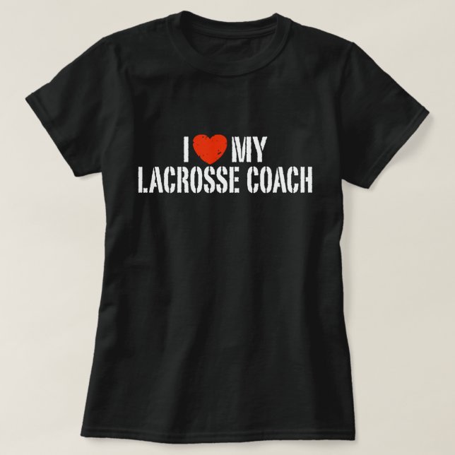 Camiseta Amo Mi Entrenador Lacrosse (Diseño del anverso)