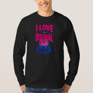 Camiseta Amo mi esposa bisexual cute aniversario del orgull