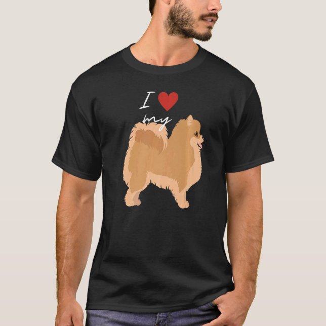 Camiseta Amo Mi Fawn German Spitz Dog Lover Premium (Anverso)