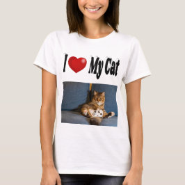 Camiseta Amo Mi Foto De Gato