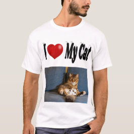 Camiseta Amo Mi Foto De Gato