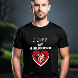 Camiseta Amo mi foto del corazón de mi novia