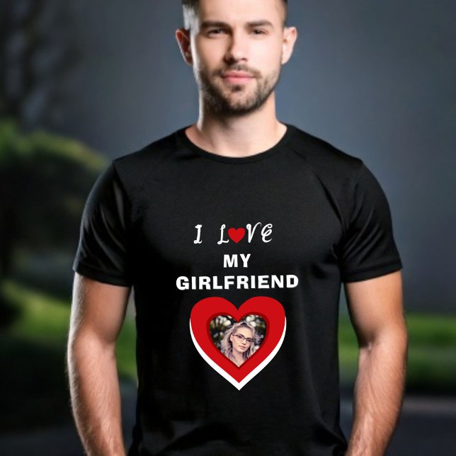 Camiseta Amo mi foto del corazón de mi novia (Subido por el creador)
