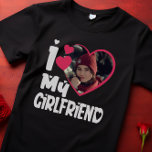 Camiseta Amo mi foto personalizada de novia<br><div class="desc">Me encanta mi Personalizado del corazón de novia.</div>