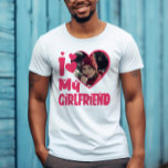 Camiseta Amo mi foto personalizada de novia<br><div class="desc">Me encanta mi Personalizado del corazón de novia.</div>