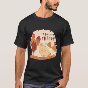 Camiseta Amo mi gallo de pollitos