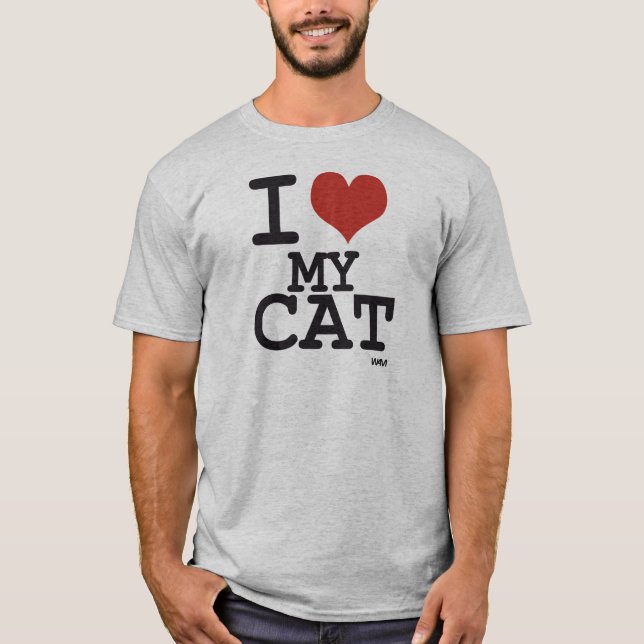 Camiseta Amo mi gato (Anverso)