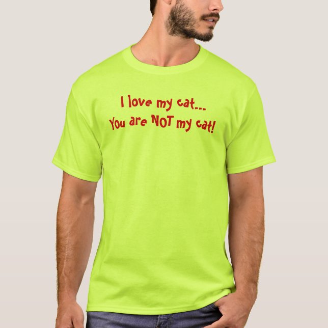 Camiseta ¡Amo mi gato! (Anverso)