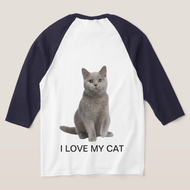 Camiseta Amo Mi Gato (Distribución Reverso )