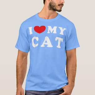 Camiseta Amo Mi Gato, Corazón Mi Gato