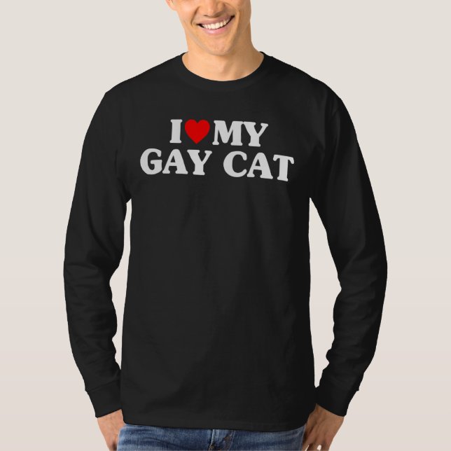 Camiseta Amo Mi Gato Gay (Anverso)