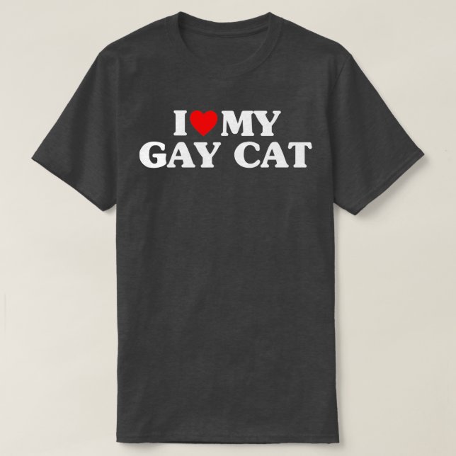 Camiseta Amo Mi Gato Gay Fundido (Diseño del anverso)