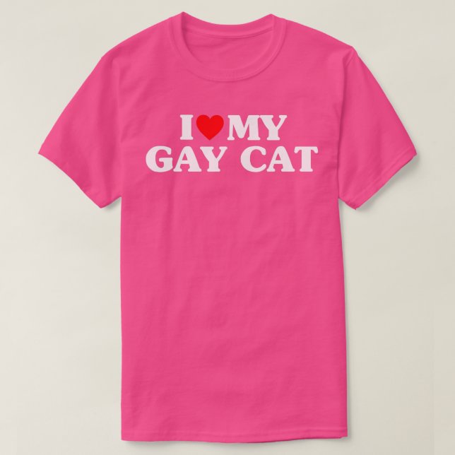 Camiseta Amo Mi Gato Gay Fundido (Diseño del anverso)