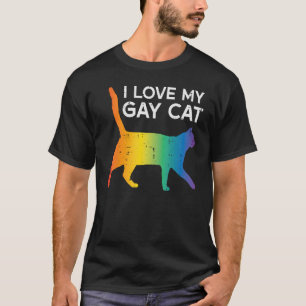 Camiseta Amo Mi Gato Gay Orgullo Arcoiris Lgbt Hombres Muje