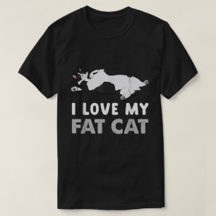 Camiseta Amo Mi Gato Grasoso Chubby Kitty Lover