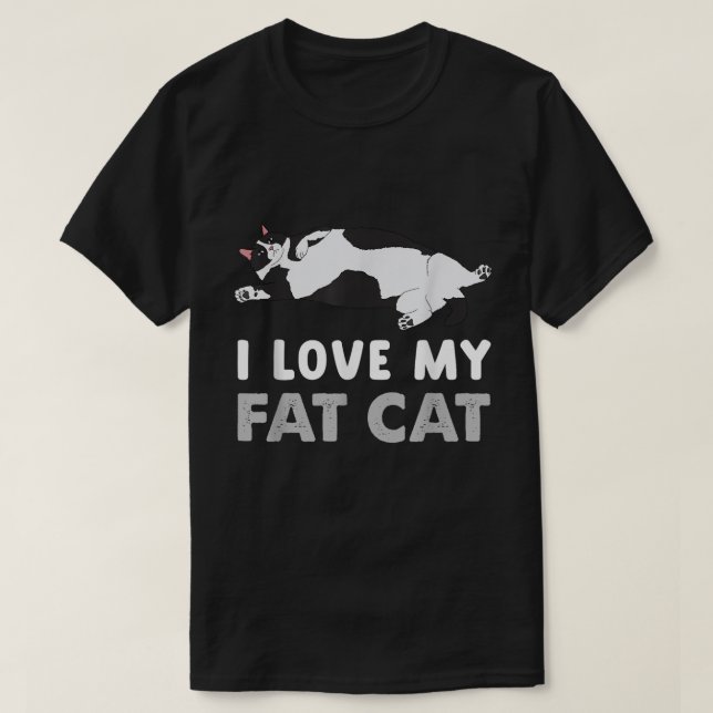 Camiseta Amo Mi Gato Grasoso Chubby Kitty Lover (Diseño del anverso)