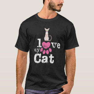 Camiseta Amo Mi Gato Siamese Oriental Shorthair Devon Rex