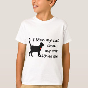 Camiseta Amo mi gato y mi gato me ama