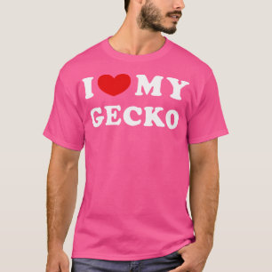 Camiseta Amo Mi Gecko Corazón Mi Gecko