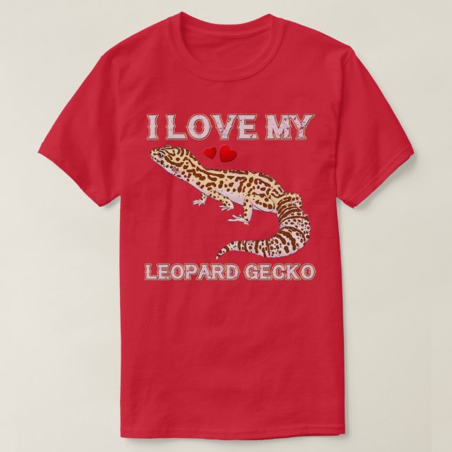Camiseta Amo Mi Gecko Leopardo (Diseño del anverso)