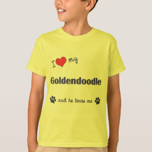 Camiseta Amo mi Goldendoodle (el perro masculino)