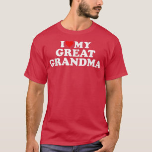 Camiseta Amo Mi Gran Abuela Corazón Rojo 