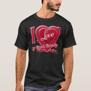 Camiseta Amo mi Gran Abuelo rojo - corazón
