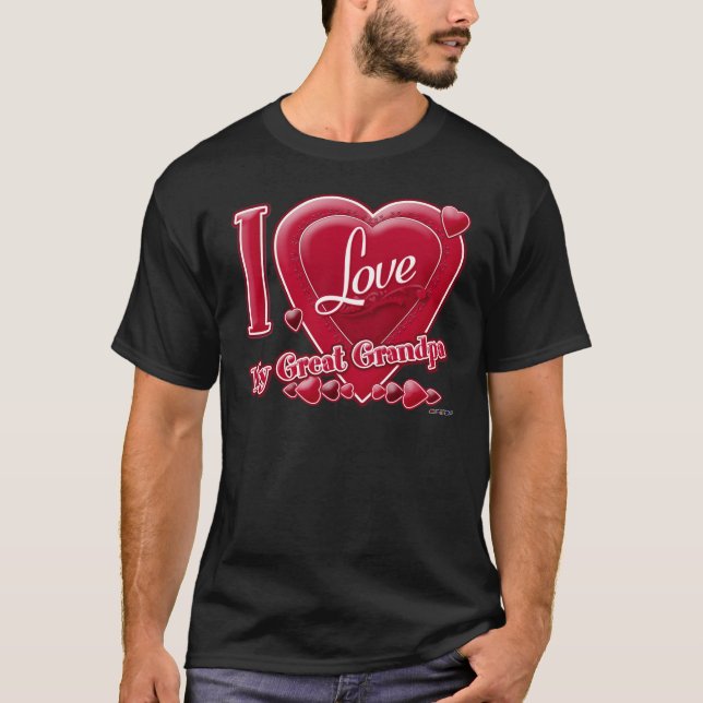 Camiseta Amo mi Gran Abuelo rojo - corazón (Anverso)