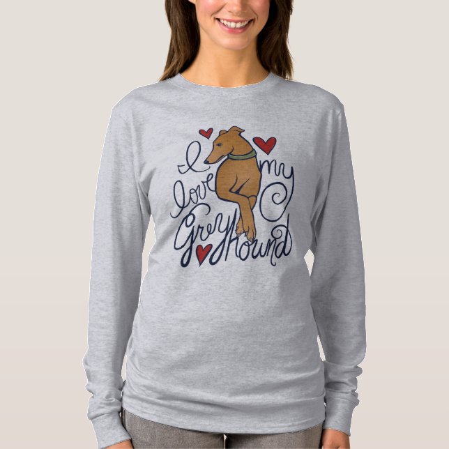 Camiseta Amo mi Greyhound (Anverso)