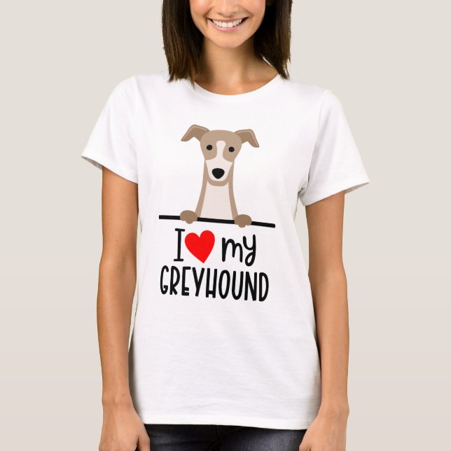 Camiseta Amo Mi Greyhound (Anverso)