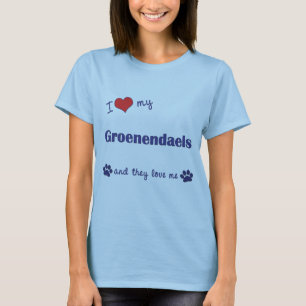 Camiseta Amo mi Groenendaels (los perros múltiples)