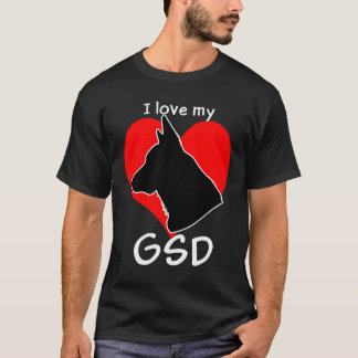 Camiseta ¡Amo mi GSD! - Oscuridad