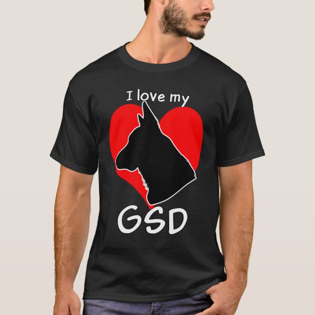 Camiseta ¡Amo mi GSD! - Oscuridad (Anverso)