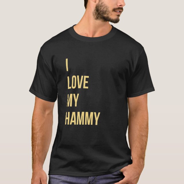 Camiseta Amo Mi Hammy - Cuadídamente Hamster (Anverso)