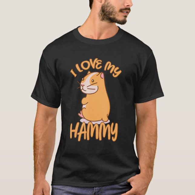 Camiseta Amo Mi Hammy S Por Hamster Hammy 2 (Anverso)