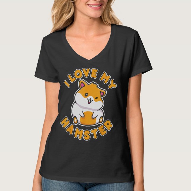 Camiseta Amo Mi Hamster (Anverso)