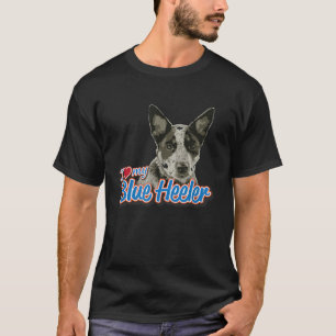 Camiseta Amo Mi Heeler Azul