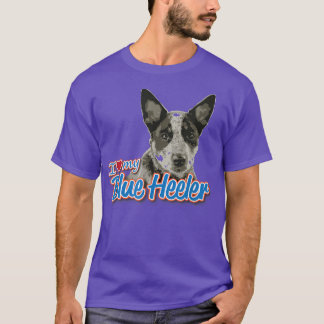 Camiseta Amo Mi Heeler Azul 