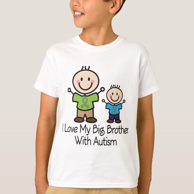 Camiseta Amo mi hermano mayor con autismo (Anverso)