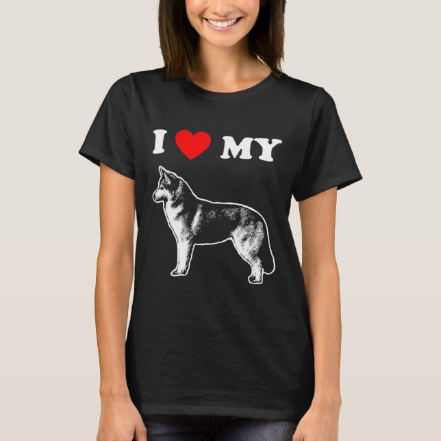 Camiseta Amo Mi Husky (Anverso)