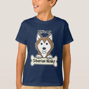 Camiseta Amo mi husky siberiano