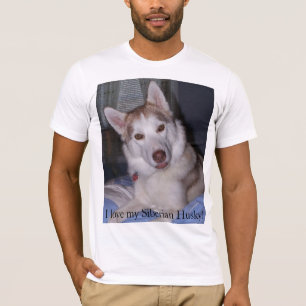 Camiseta ¡Amo mi husky siberiano!