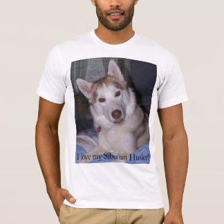 Camiseta ¡Amo mi husky siberiano!
