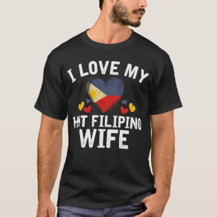 Camiseta Amo mi idea filipina caliente del regalo de la