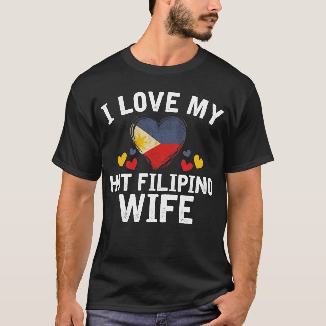 Camiseta Amo mi idea filipina caliente del regalo de la (Anverso)
