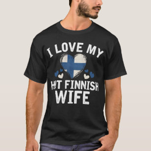 Camiseta Amo mi idea finlandesa caliente del regalo de la