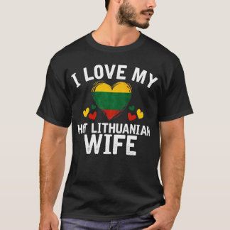 Camiseta Amo mi idea lituana caliente del regalo de la